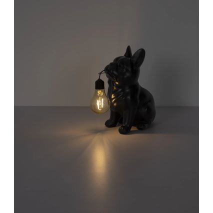 Globo - LED solarlamp LED/3V IP44 300 mAh zwarte hond