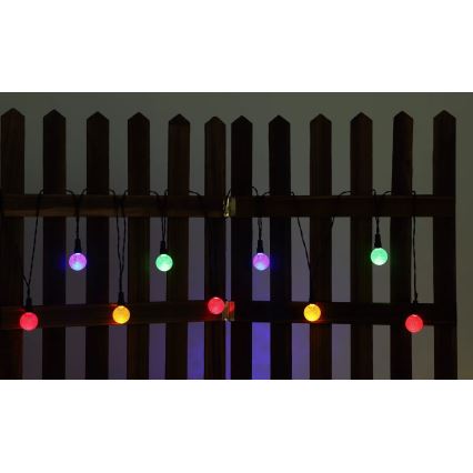 Globo - LED RGB Solar ketting 20xLED/0,06W/3V 770 cm IP44