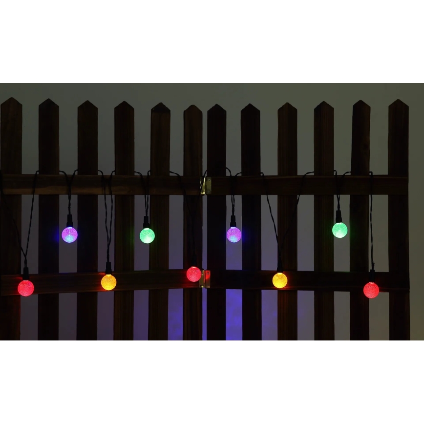 Globo - LED RGB Solar ketting 20xLED/0,06W/3V 770 cm IP44