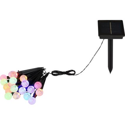 Globo - LED RGB Solar ketting 20xLED/0,06W/3V 770 cm IP44
