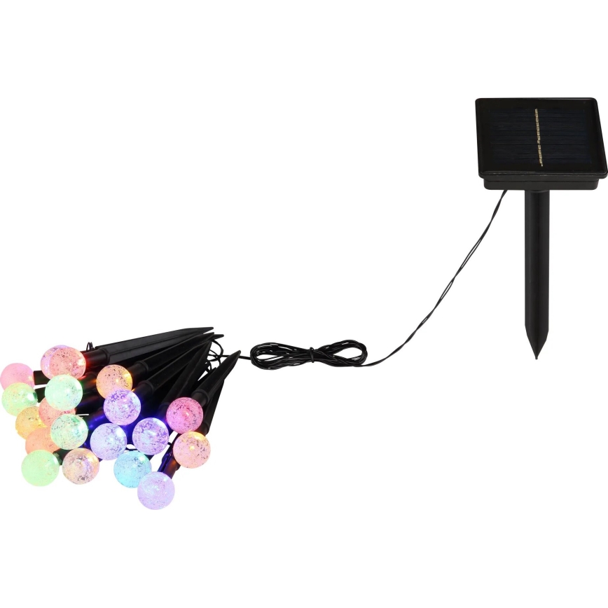 Globo - LED RGB Solar ketting 20xLED/0,06W/3V 770 cm IP44