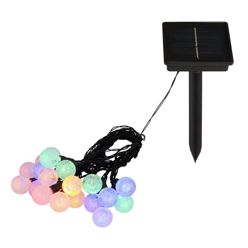 Globo - LED RGB Solar ketting 20xLED/0,06W/3V 770 cm IP44