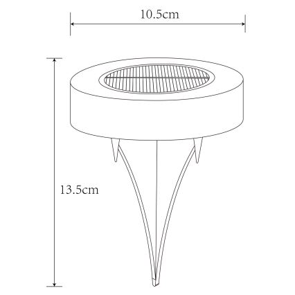 Globo - SET 2x LED Zonnelamp LED/0,8W/3V 3200K IP44