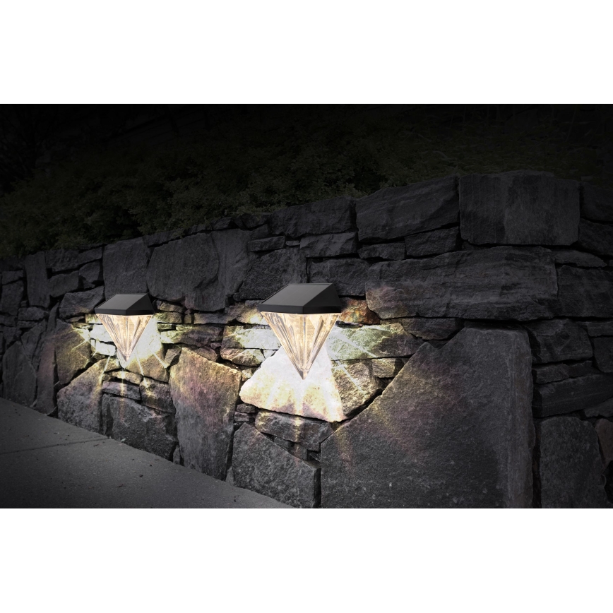 Globo - SET 2x LED Solar wandlamp LED/0,5W/3V IP44 600 mAh