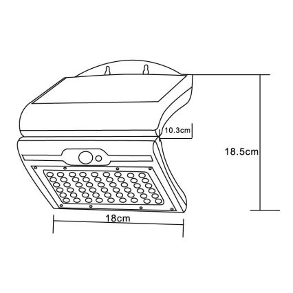 Globo - LED Solar lamp met sensor LED/3,5W/3,7V 7000K IP44