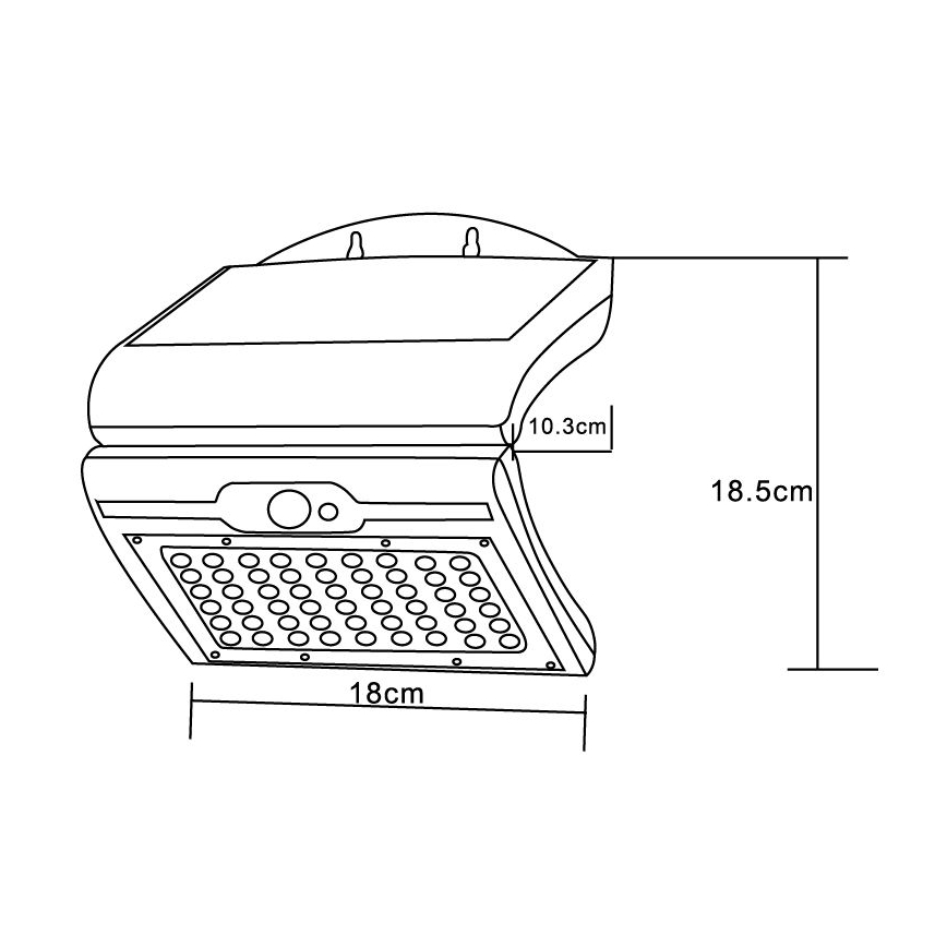 Globo - LED Solar lamp met sensor LED/3,5W/3,7V 7000K IP44