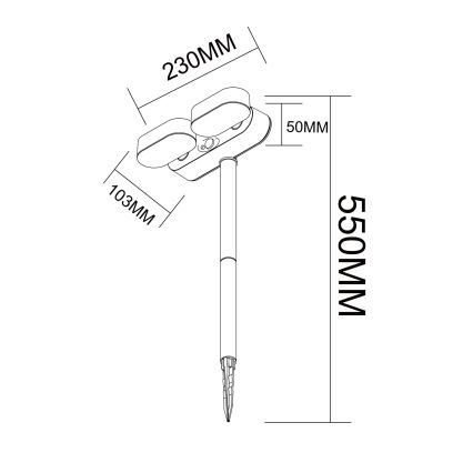 Globo - LED Solar lamp met sensor LED/7,2W/3V IP44