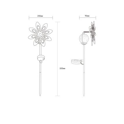 Globo - LED Solar decoratie LED/0,02W/3V IP44