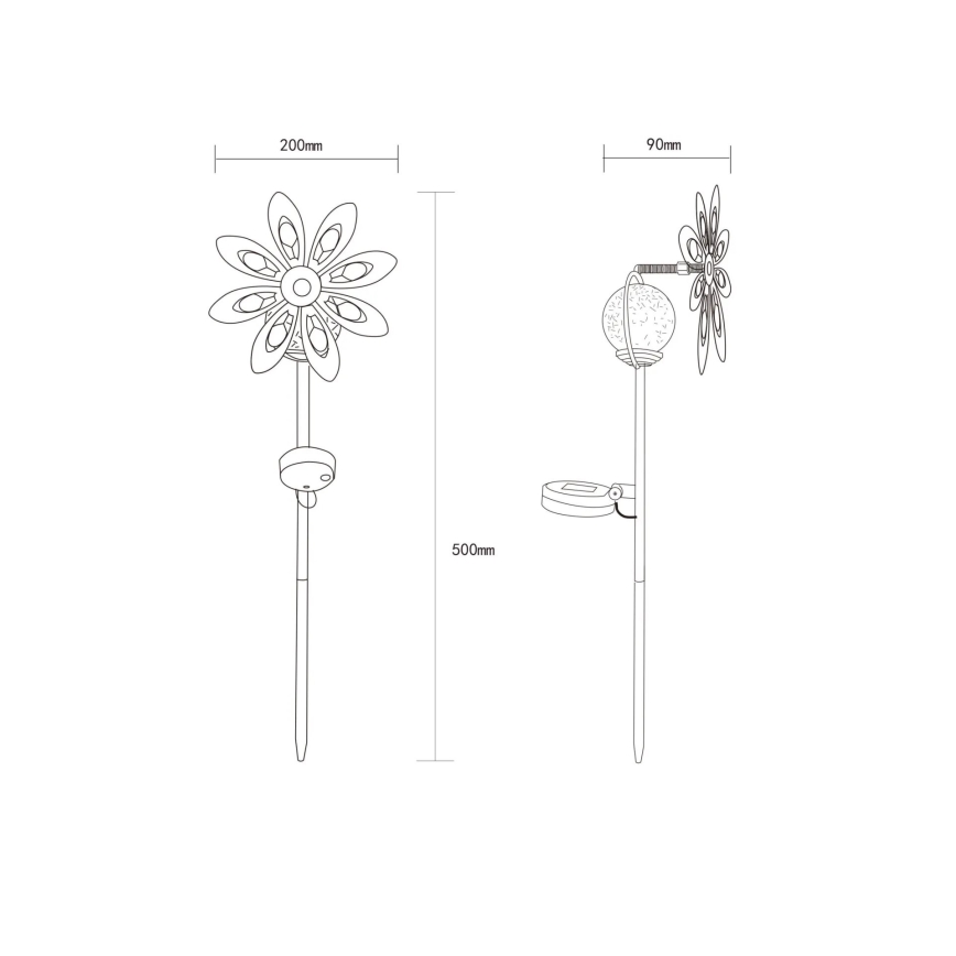 Globo - LED Solar decoratie LED/0,02W/3V IP44