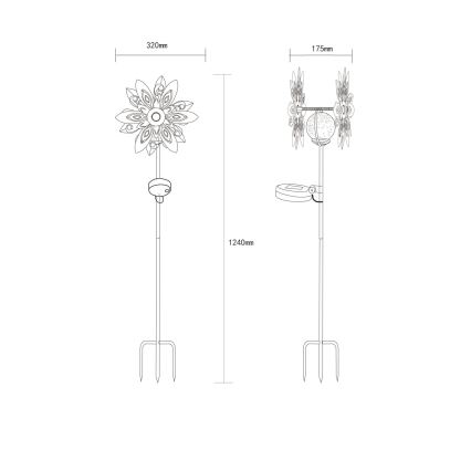 Globo - LED Solar decoratie LED/0,02W/3V IP44 300 mAh