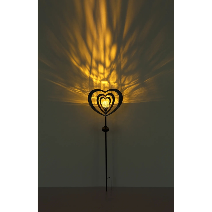 Globo - LED zonne-lamp LED/3V IP44 300 mAh zilveren hart