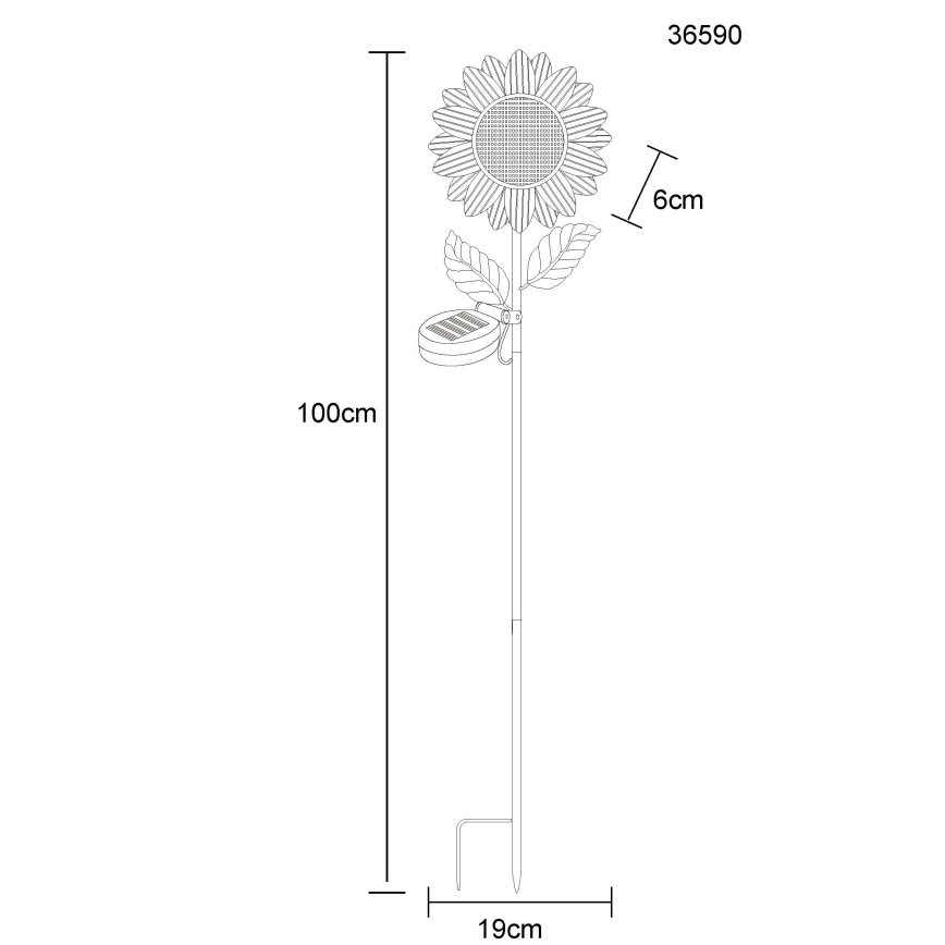 Globo - LED-zonnelamp 200xLED/3V IP44 600 mAh bloemvormig