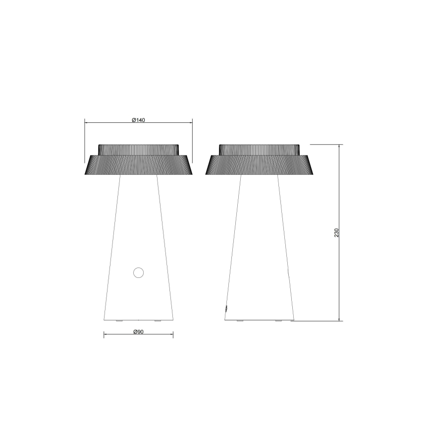 Globo - LED Dimbaar zonne- aanraken lamp LED/4W/3,7W IP54 wit