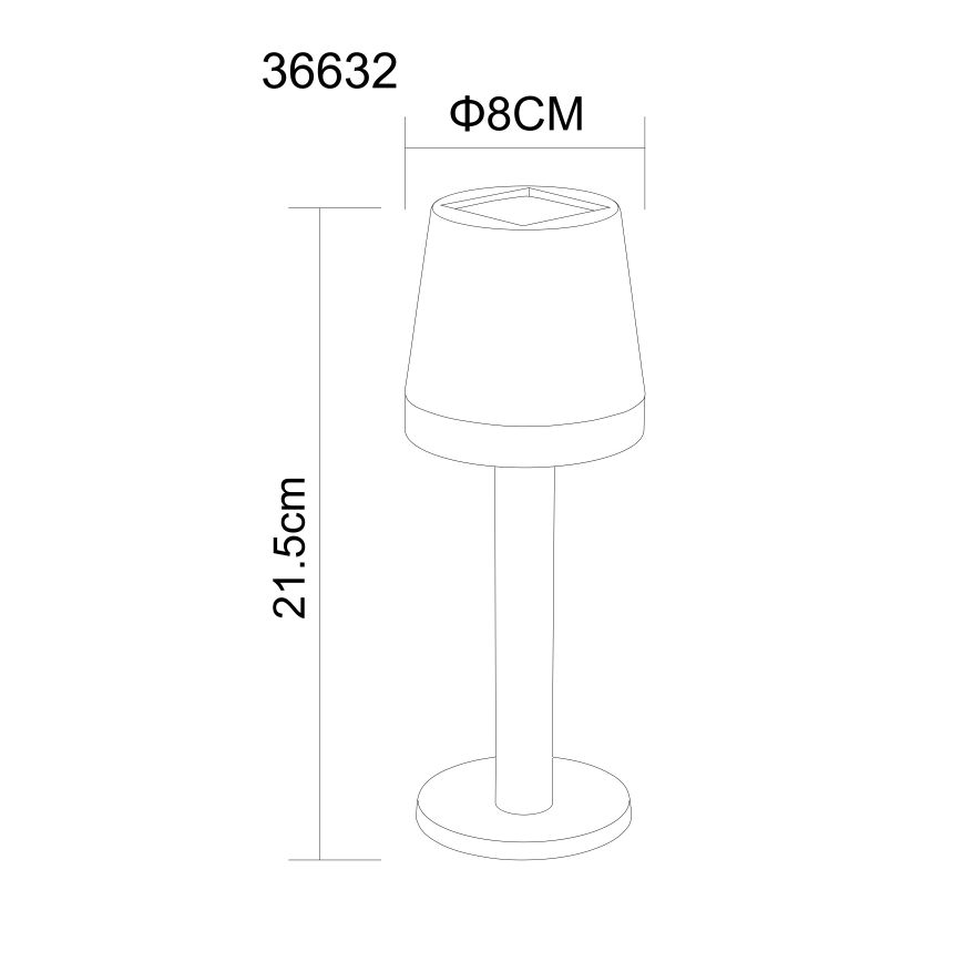 Globo - LED Solar lamp LED/0,5W/3,2V 3000K IP44 zwart