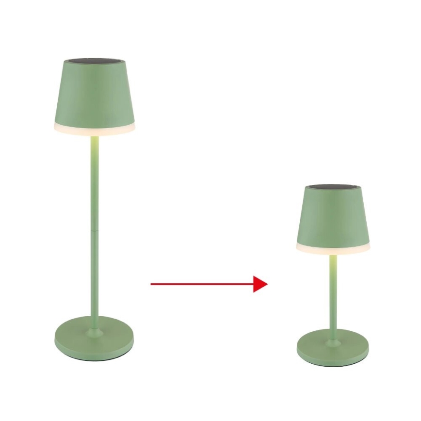 Globo - LED Solar lamp LED/0,06W/3V 3000K IP44 1200 mAh groen