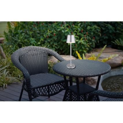 Globo - LED Solar lamp LED/0,6W/3V 3000K IP44 mat chroom