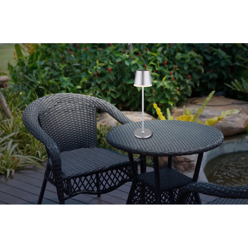 Globo - LED Solar lamp LED/0,6W/3V 3000K IP44 mat chroom
