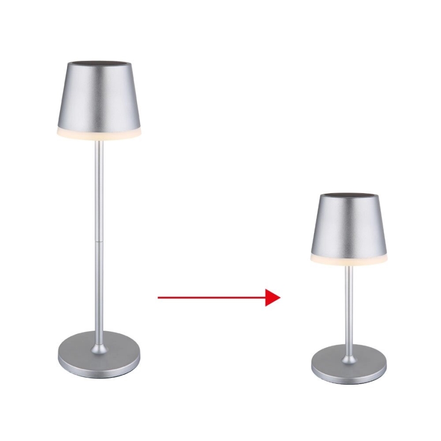 Globo - LED Solar lamp LED/0,6W/3V 3000K IP44 mat chroom