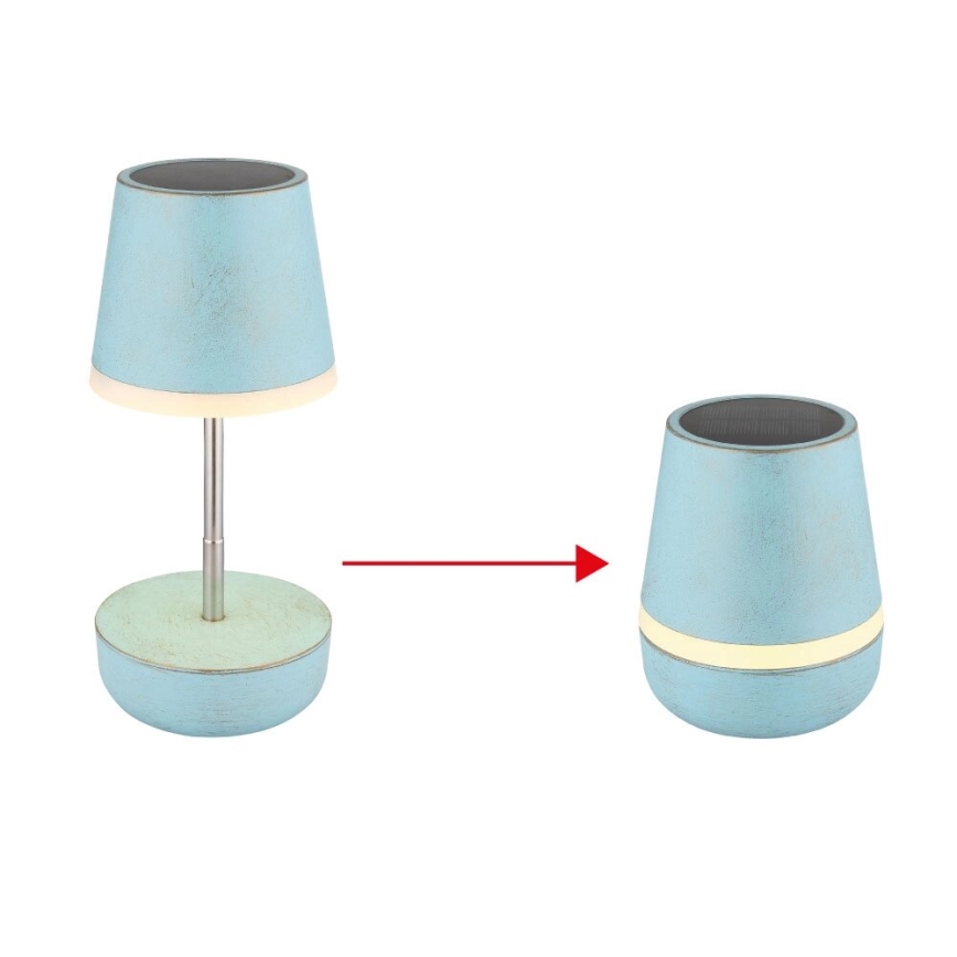 Globo - LED Solar lamp 10xLED/0,06W/3V IP44 blauw
