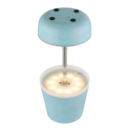 Globo - LED Solar lamp 10xLED/0,06W/3V IP44 blauw