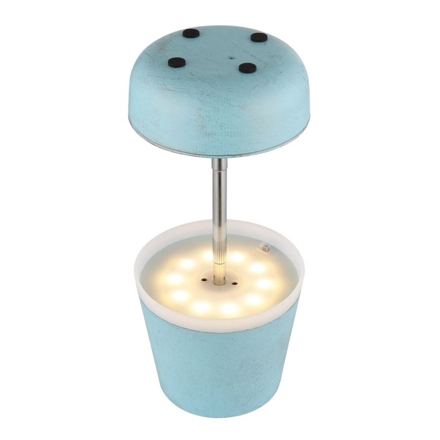 Globo - LED Solar lamp 10xLED/0,06W/3V IP44 blauw