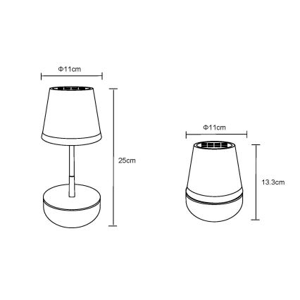 Globo - LED Solar lamp 10xLED/0,06W/3V IP44 blauw