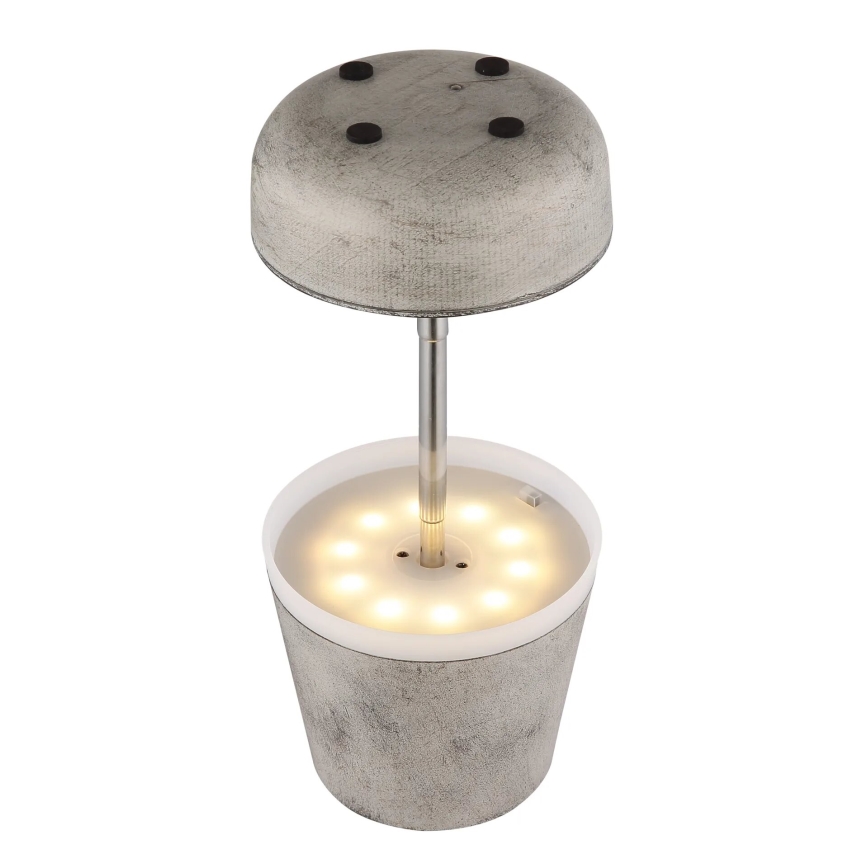 Globo - LED Zonne-energie lamp 10xLED/0,06W/3V IP44 800 mAh grijs