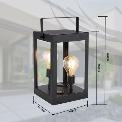 Globo - LED lamp op zonne-energie 2xLED/0,06W/3V IP44