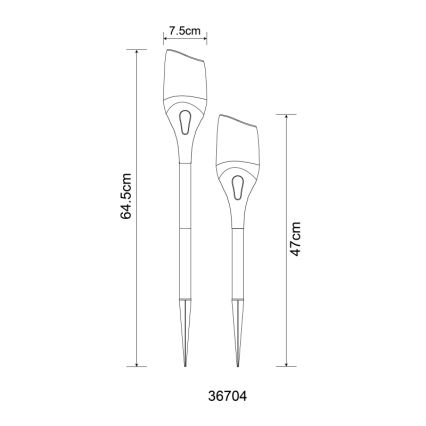 Globo - LED Solar lamp LED/2,4W/3V 1600K IP44 800 mAh