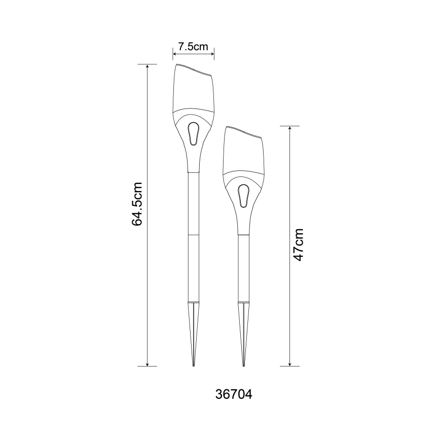 Globo - LED Solar lamp LED/2,4W/3V 1600K IP44 800 mAh