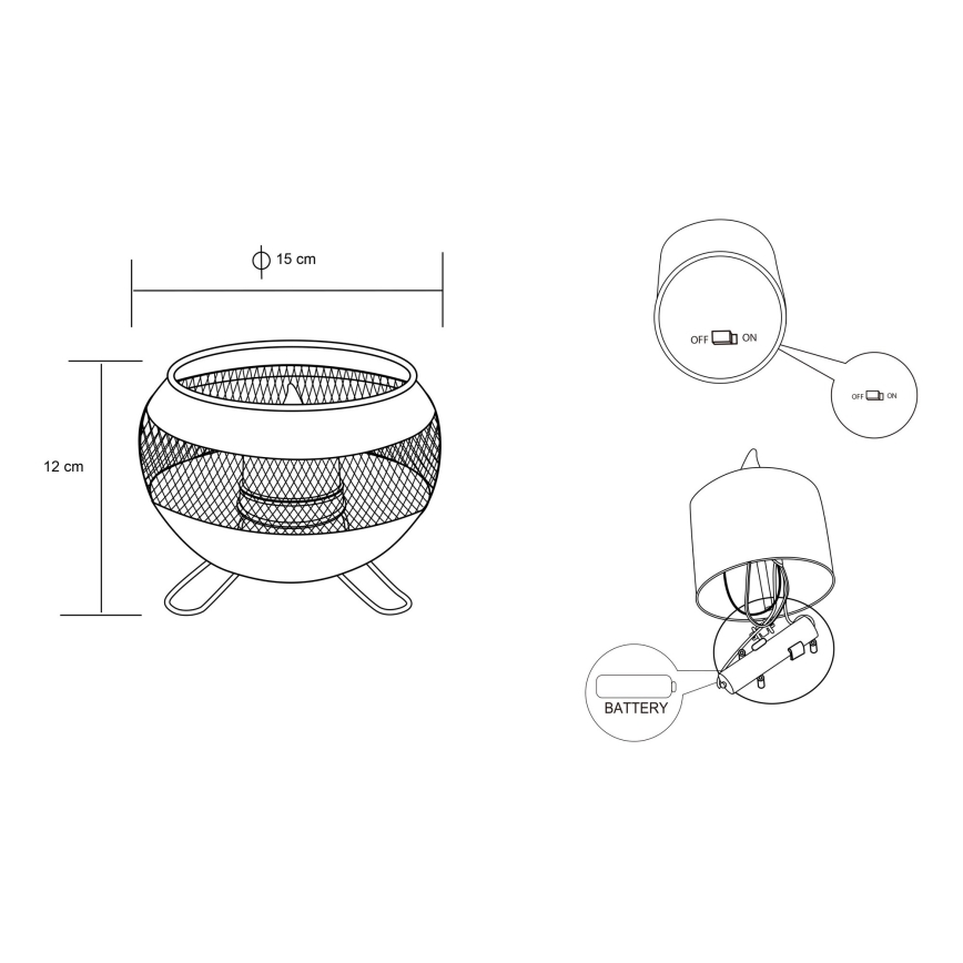 Globo - LED Solar lamp LED/1,2V IP44