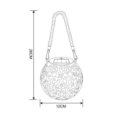 Globo - LED Zonne-energie lamp LED/0,06W/3,2V IP44 200 mAh