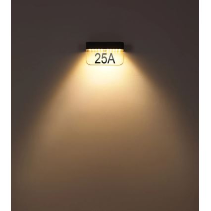 Globo - LED zonne-huisnummerlamp LED/6W/3,7V IP54 1800 mAh
