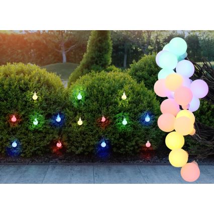 Globo - LED-lichtsnoer op zonne-energie 20xLED/1,2V IP44 300 mAh 5,8 m