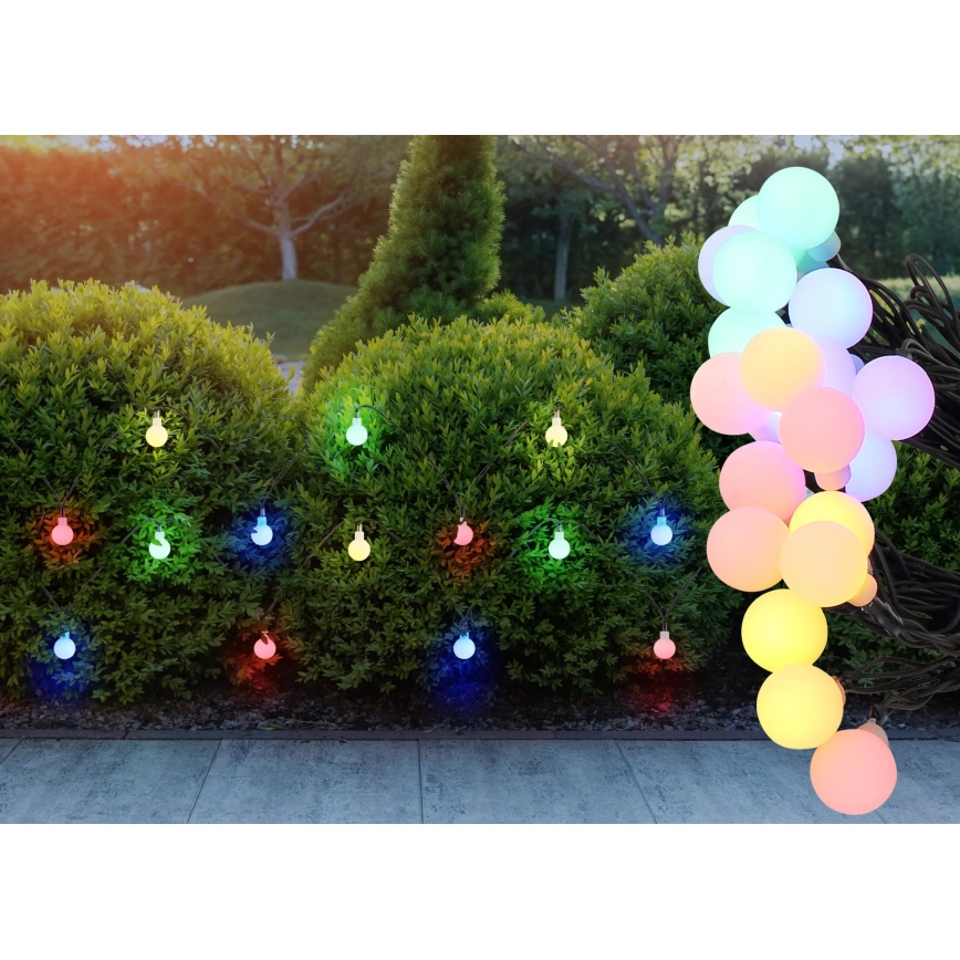 Globo - LED-lichtsnoer op zonne-energie 20xLED/1,2V IP44 300 mAh 5,8 m