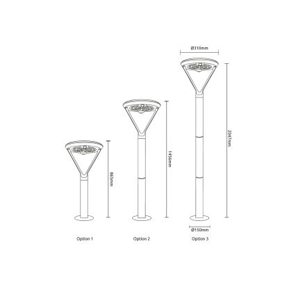 Globo - LED zonnelamp LED/18W/3,7V 8000 mAh IP54