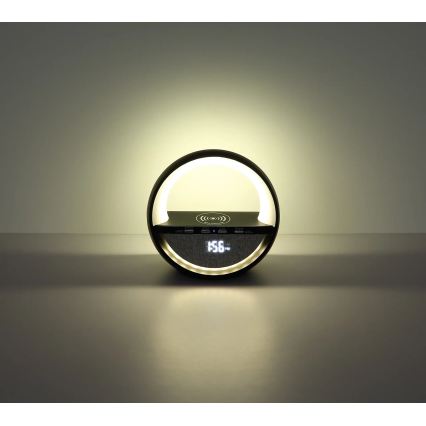 Globo - LED RGBW Oplaadbare bureaulamp met aanraakbediening, luidspreker en draadloze QI-oplading LED/3,5W/5V 1800 mAh