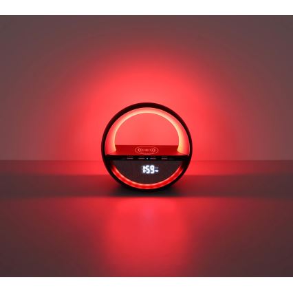 Globo - LED RGBW Oplaadbare bureaulamp met aanraakbediening, luidspreker en draadloze QI-oplading LED/3,5W/5V 1800 mAh