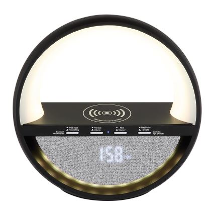 Globo - LED RGBW Oplaadbare bureaulamp met aanraakbediening, luidspreker en draadloze QI-oplading LED/3,5W/5V 1800 mAh