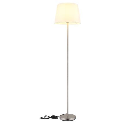 Globo - Vloerlamp 1xE27/40W/230V wit/mat chroom
