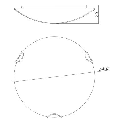 Globo - Plafondverlichting 3xE27/60W/230V