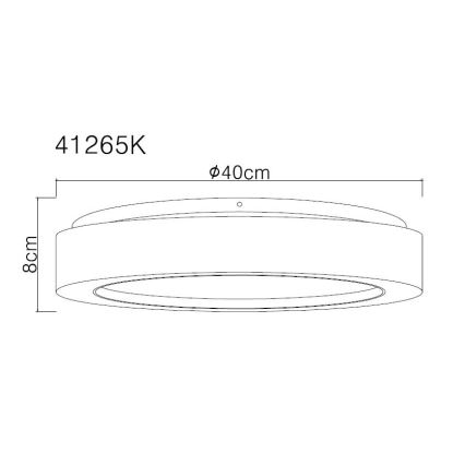 Globo - LED Plafondlamp LED/24W/230V diameter 40 cm 4000K wit