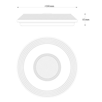 Globo - Dimbare LED plafondlamp LED/24W/230V 2700-6500K + afstandsbediening