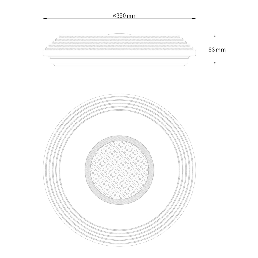 Globo - Dimbare LED plafondlamp LED/24W/230V 2700-6500K + afstandsbediening