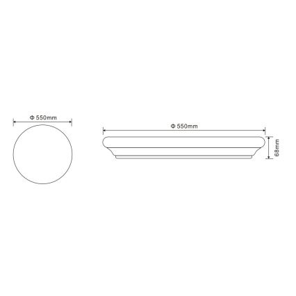 Globo - LED Plafondlamp met afstandsbediening LED/60W/230V