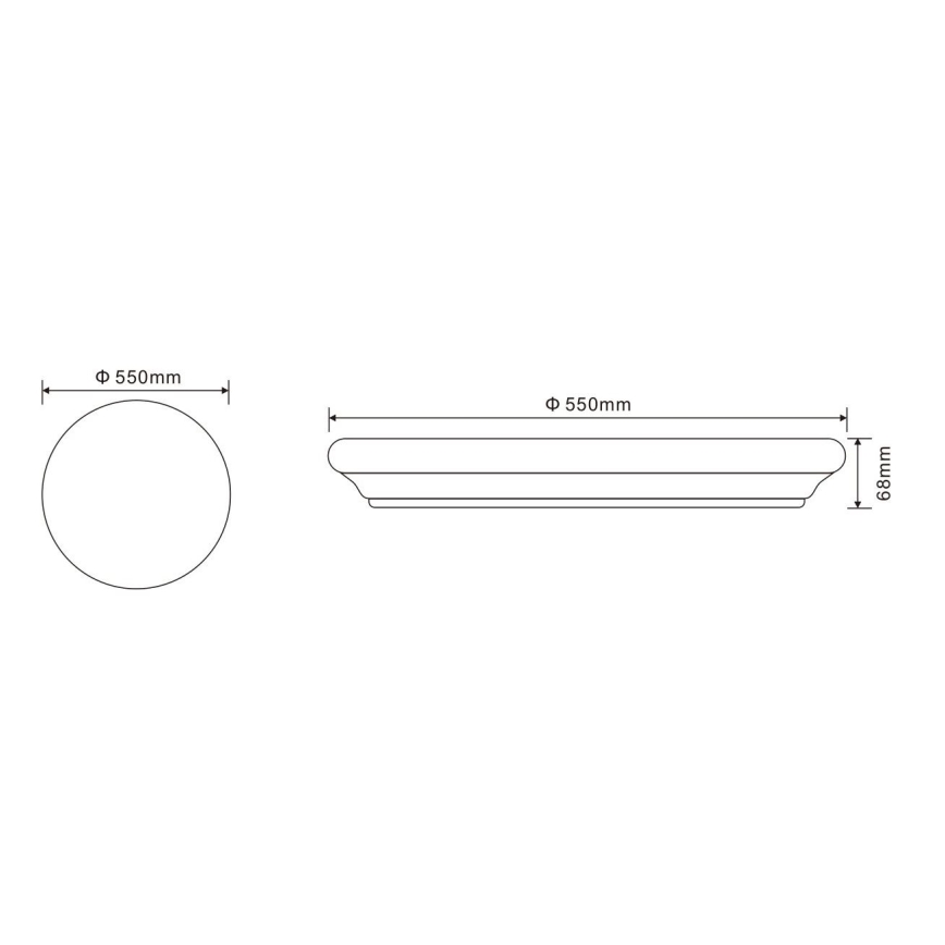 Globo - LED Plafondlamp met afstandsbediening LED/60W/230V