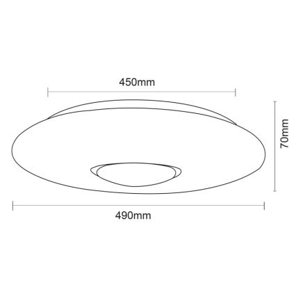 Globo - RGBW dimbare plafondlamp LED/40W/230V 3000-6500K + afstandsbediening