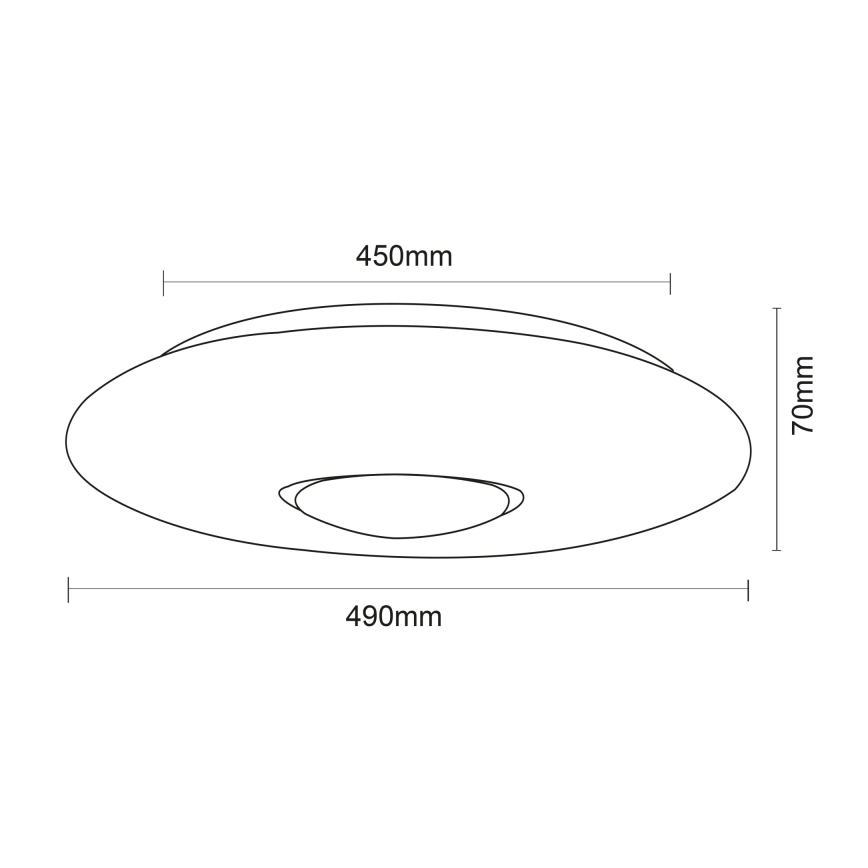 Globo - RGBW dimbare plafondlamp LED/40W/230V 3000-6500K + afstandsbediening