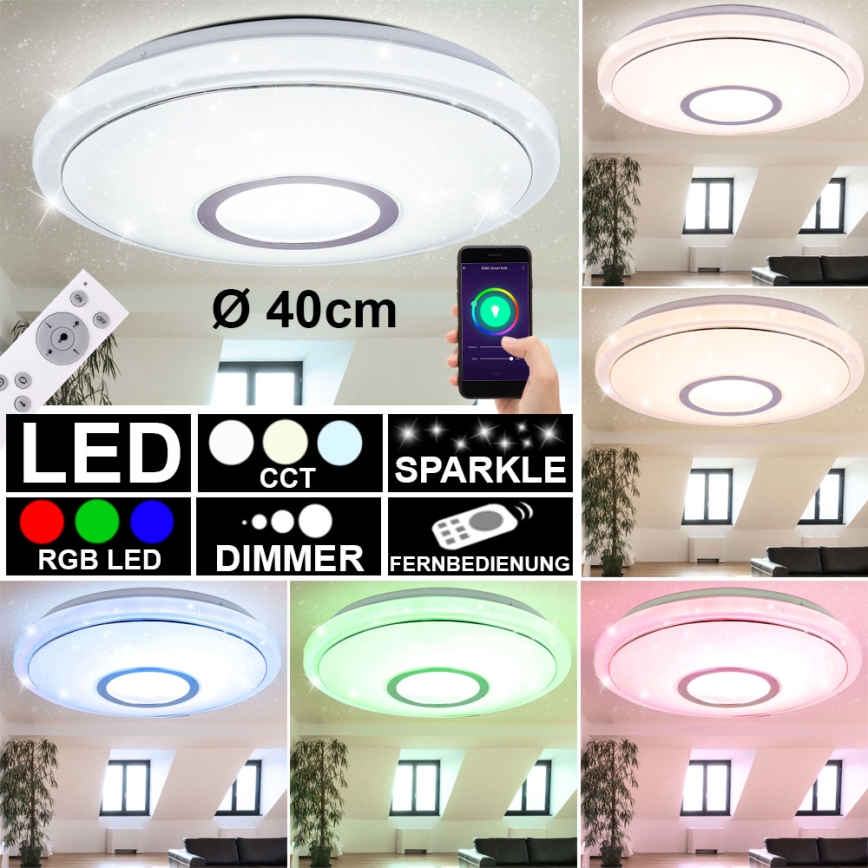 Globo - RGBW dimbare plafondlamp LED/16W/230V 2700-6500K WiFi Tuya + afstandsbediening