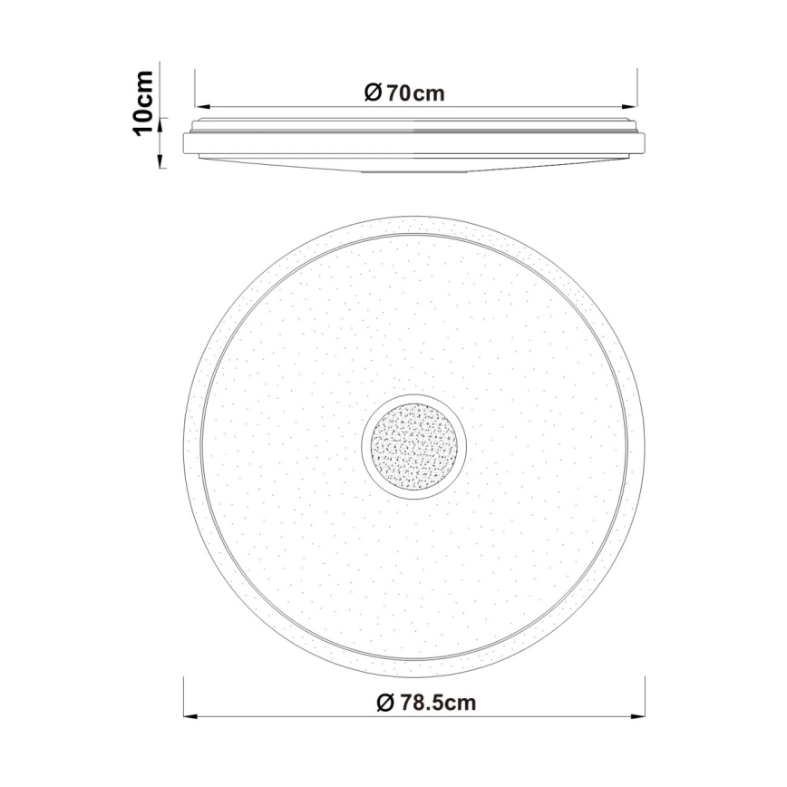 Globo - Dimbare LED-plafondlamp LED/80W/230V 2700-6500K Ø 78,5 cm + afstandsbediening